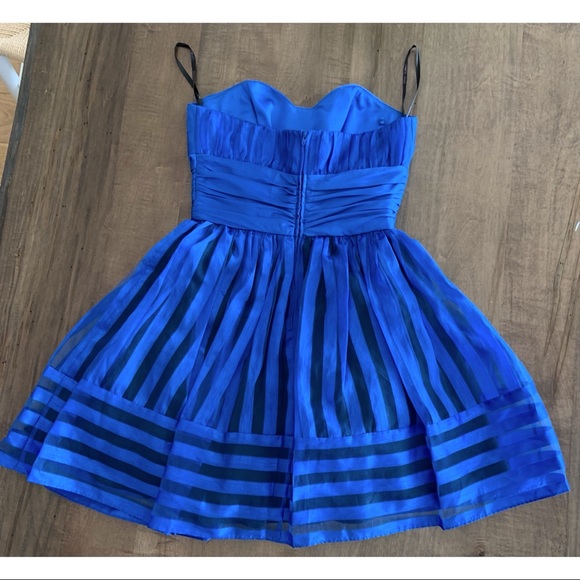 Betsey Johnson Strapless Dress in Cobalt Blue 4 - Picture 3 of 10